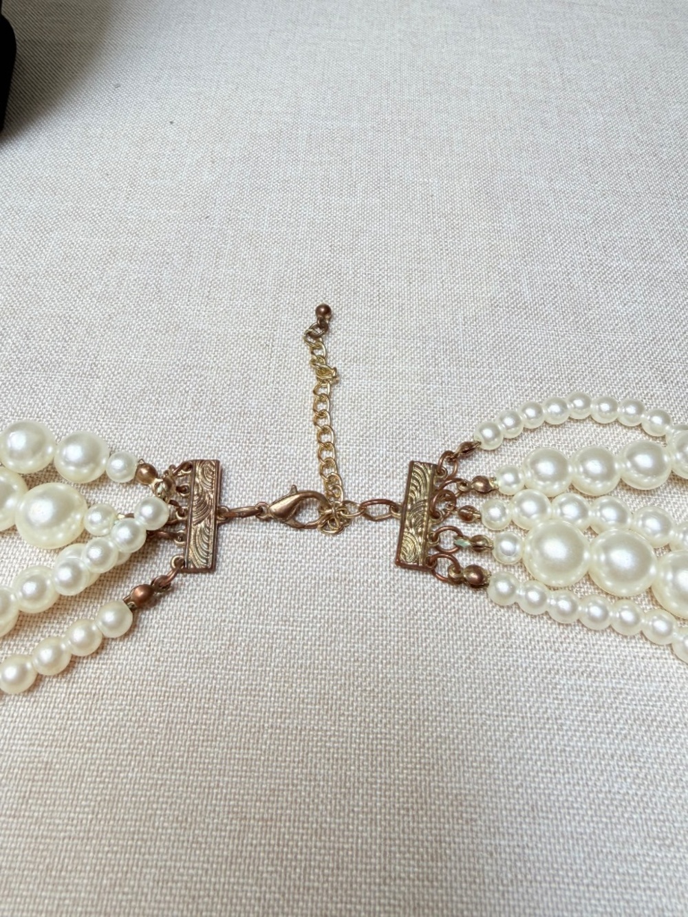 Vintage Multi Strand Faux Pearl Necklace - Picture 3 of 9